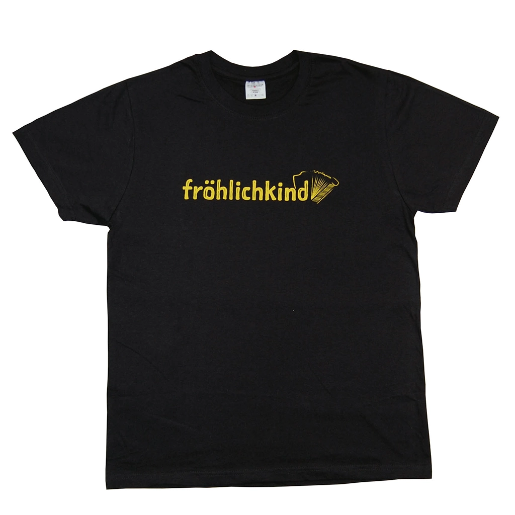 Schwarzes T-Shirt mit fröhlichkind Logo Herren